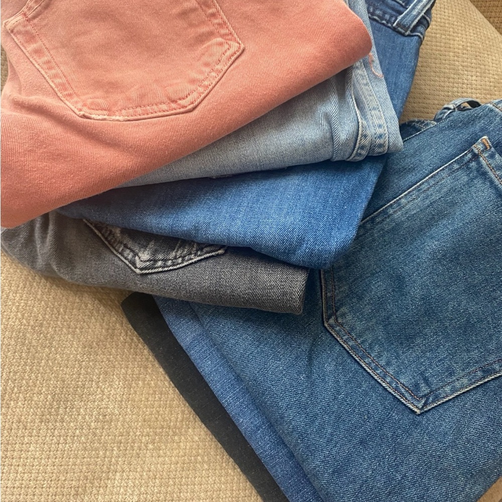 Lot of 7 Jeans in Blue, Gray, Black and Rusty Pink - Picture 2 of 3